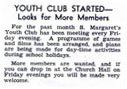 St Margaret's Youth Club advert