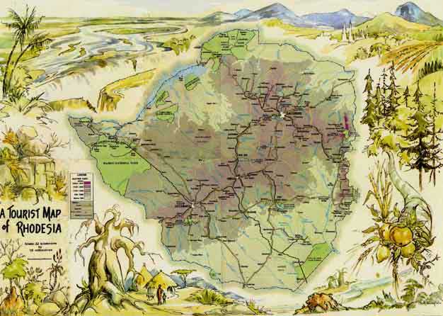 Tourist Map of Rhodesia