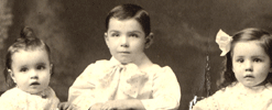 Hugh Davidson with sister Esther and brother Malcom