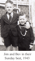 Jim and Bev in their Sunday best, 1943