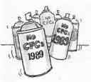 In the Uk consumer aerosols have been free of CFCs since 1989