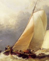 'Dutch Yachting on the Zuider Zee' 1848 by Edward Cooke