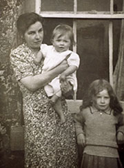 Ruth Roberts with baby Judy and Janet