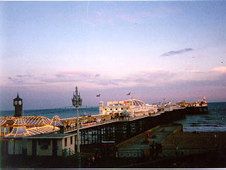 Sunset looking on the seafront