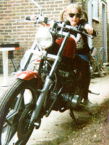  A picture of my daughter Wenona-Fern on my motorbike.