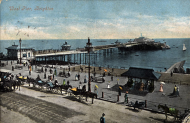 Postcard image of The West Pier late in 19th Century